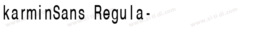 karminSans Regula字体转换